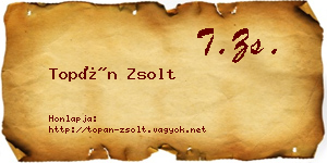 Topán Zsolt névjegykártya